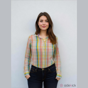 Women's st John's Bay multicolored pastel plaid